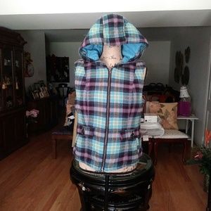 Massimo Supply Co. Plaid hooded vest